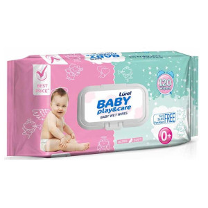 Салфетки влажные Lure c крышкой детские 120шт