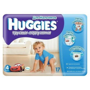 HUGGIES Трусики-подгузники д/мальч. (9-14кг) 17шт