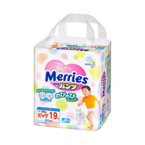 Подгузники-трусики Merries XL 12-22 кг 19 шт
