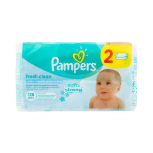 PAMPERS Baby Fresh Clean Влажные Салфетки 2*64 шт