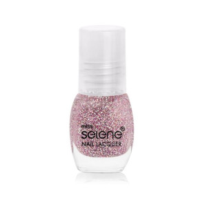 Лак для ногтей Miss Selene mini тон 165 прозрачный с сиреневыми блестками 5 мл