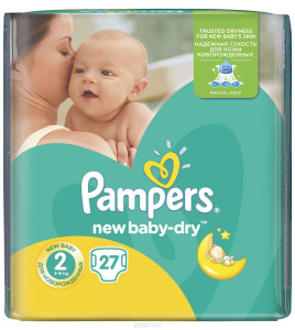 PAMPERS Подгузники New Baby Mini 3-6 кг/27 шт