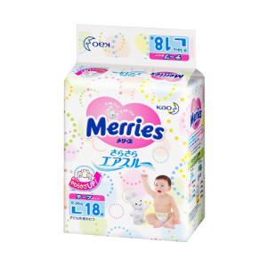 Подгузники Merries L 9-14 кг 18 шт