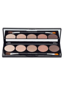 Палетка теней для век Eva Mosaic Nude Look тон 01 от бежевого до коричневого оттенка 8 гр - 1
