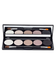 Палетка теней для век Eva Mosaic Nude Look тон 02 от белого до черного оттенка 8 гр - 1
