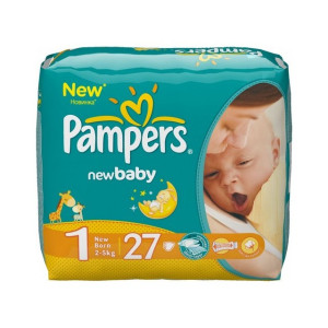 PAMPERS Подгузники New Baby Newborn 2-5 кг/ 27 шт