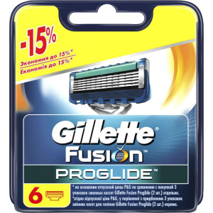 GILLETTE Fusion Proglide Сменные Кассеты 6 шт