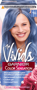 Garnier Стойкая крем-краска для волос "Color Sensation, Роскошь цвета", The Vivids, с перламутром, Дымчато-голубой, 110 мл - 1