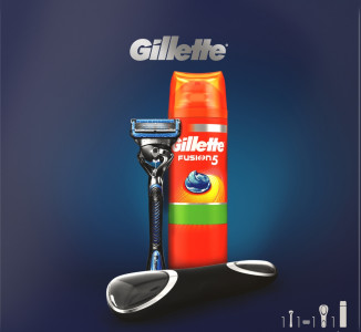 GILLETTE Fusion Набор (Станок+Гель для бритья)