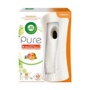 Автоматический освежитель воздуха Air Wick Freshmatic в комплекте со сменным баллоном с ароматом апельсина и грейпфрута