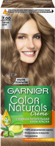 Garnier Стойкая питательная крем-краска для волос "Color Naturals", оттенок 7.00,  Глубокий Русый - 1