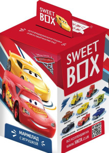 СВИТБОКС DISNEY ТАЧКИ / HW Мармелад с игрушкой 10г