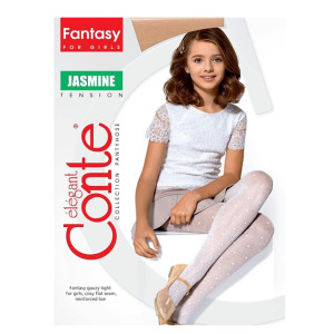 Колготки детские Conte Jasmine 20 den Ромашки цвет nero размер 128-134