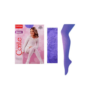 Колготки детские Conte-Kids Maggie 50 den Ромашки цветы Blue размер 140-146