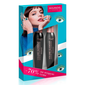 BOURJOIS Н-р Тушь Volume Glamour черная 1+1