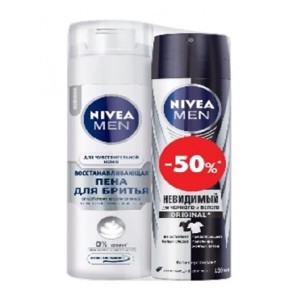 NIVEA ПРОМО Пена Восст.+Антиперспирант Невид.