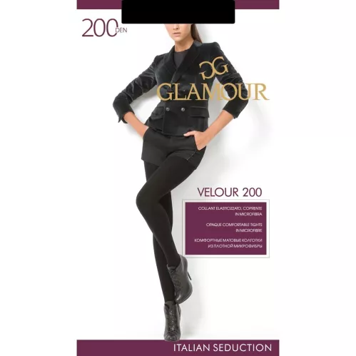 Колготки Glamour Velour 200 Den цвет Nero размер 3 – 1