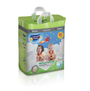 Подгузники Солнце и Луна L  7-14 кг mega-pack 68 шт