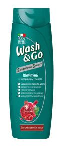 Wash&Go Шампунь Гранат д/окрашенных волос 400 мл