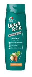 Wash&Go Шампунь Масло Ши д/поврежденных волос 200