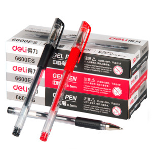 G E6600 DELI Gel ink pen Ручка гелевая красная