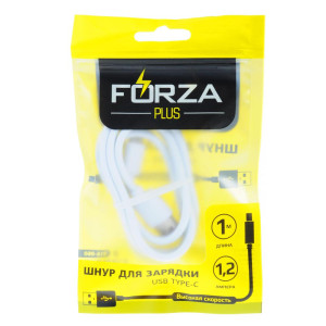 FORZA Шнур для зарядки смартфонов USB  Type-C 1м 1,2А