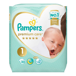 PAMPERS Подгузники Premium Care Newborn (2-5кг)20ш