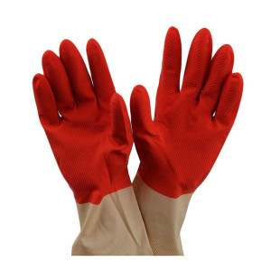 Перчатки резиновые двухцветные L (Б) 70L