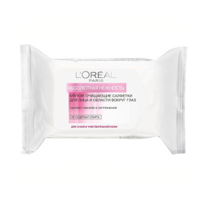 Салфетки для лица L`Oreal Paris Абсолютная Нежность Трио Актив очищающие 190 гр - 1
