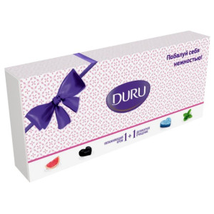 Пн мыло duru 1+1 4*80 черн+мор.минералы+зеленый чай+грейпфрут