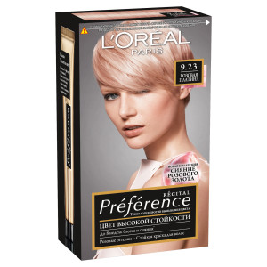 L'Oreal Paris Стойкая краска для волос "Preference", оттенок 9.23, Розовая Платина - 1