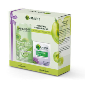 Подарочный набор Garnier Skin Naturals  Основной Уход: Тоник для лица Экстракт Винограда, 200 мл+Крем для лица Увлажнение нон-стоп,50 мл