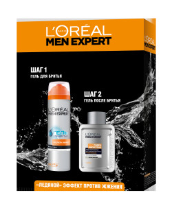 L'Oreal Paris Подарочный набор "Men Expert ":гель для бритья "Ледяной эффект", 200 мл и гель после бритья "Гидра энергетик, Ледяной эффект",100 мл - 1