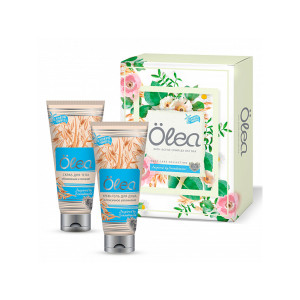 Подарочный набор Olea Oat Silk для женщин Крем-гель для душа 200 мл и скраб для тела 200 мл