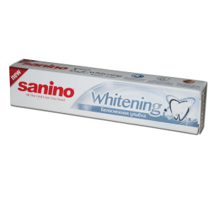 Зубная паста Sanino Whitening Белоснежная улыбка 100мл