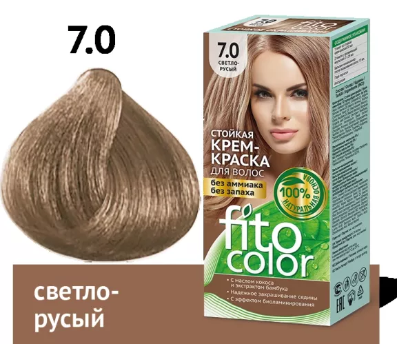 Краска для волос FitoColor стойкая крем-краска тон 7.0 светло-русый 115 мл – 1