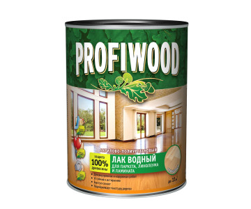 Лак водный Profiwood для паркета,линолеума и ламината глянцевый 0.8 кг