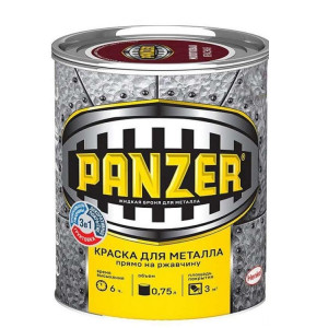 Краска PANZER для металла молотковая медная 750мл