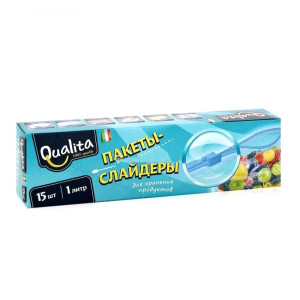 Пакеты-слайдеры Qualita 1л 15шт