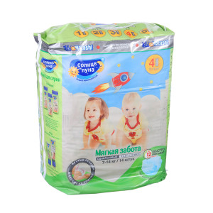 Подгузники Солнце и Луна L 7-14 кг small-pack 14 шт