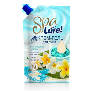 LURE Крем-гель для душа SPA уход Тропические цветы 500мл,дой-пак