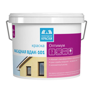 Краска Оптимум ВДАК-101 фасадная белая 7 кг