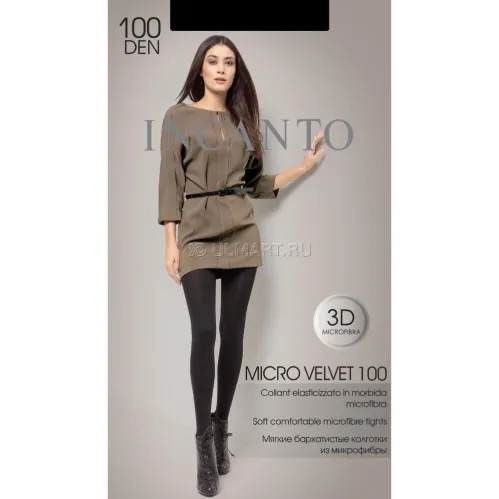 Колготки Incanto Micro Velvet 100 Den цвет Nero Микрофибра размер 3 – 1