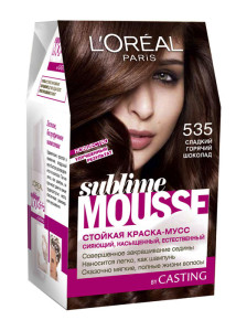 L'Oreal Paris Стойкая краска для волос "Sublime Mousse", оттенок 535, Сладкий горячий шоколад, 209 мл - 1