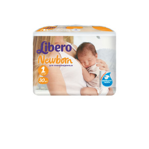 Подгузники Libero Newborn для новорожденных 2-5кг 30шт (мал.)