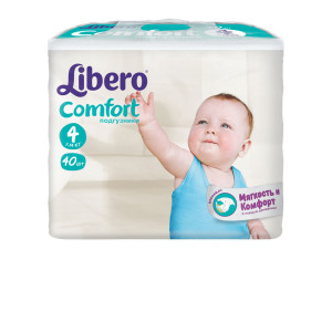 Подгузники Libero Comfort Maxi 7-14кг 40шт (эконом)