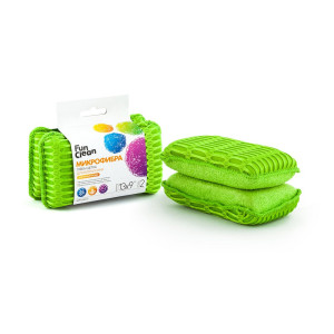 Губка-щетка Fun Clean для мытья посуды (13*9см) 2шт