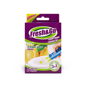 Диски гелевые Fresh&Go WC шприц Лимон 6шт