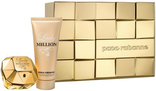 Подарочный набор Paco Rabanne Lady Million Парфюмированная вода 50 мл и лосьон для тела 100 мл