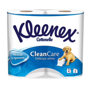 Туалетная бумага Kimberly Clark Delicat Delicate White 2-х слойная 4 рулона